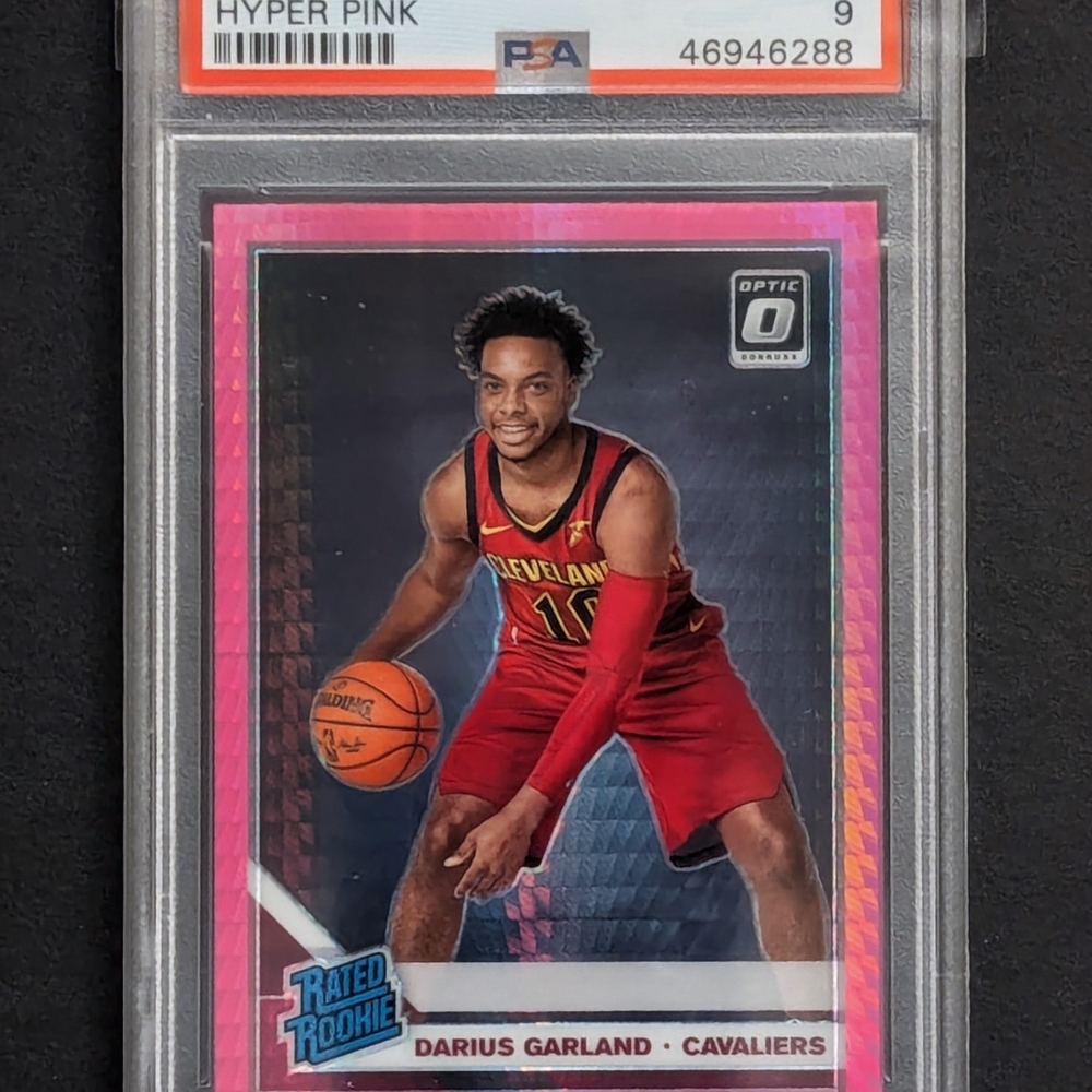2019 Panini Donruss Optic Darius Garland Hyper Pink #195 Rookie RC PSA 9 MINT